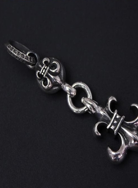 潮牌朋克嘻哈狼牙项链吊坠皮绳