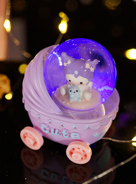 卡通开心萌宠水晶球儿童发光玩具创意生日礼物树脂礼品精品店