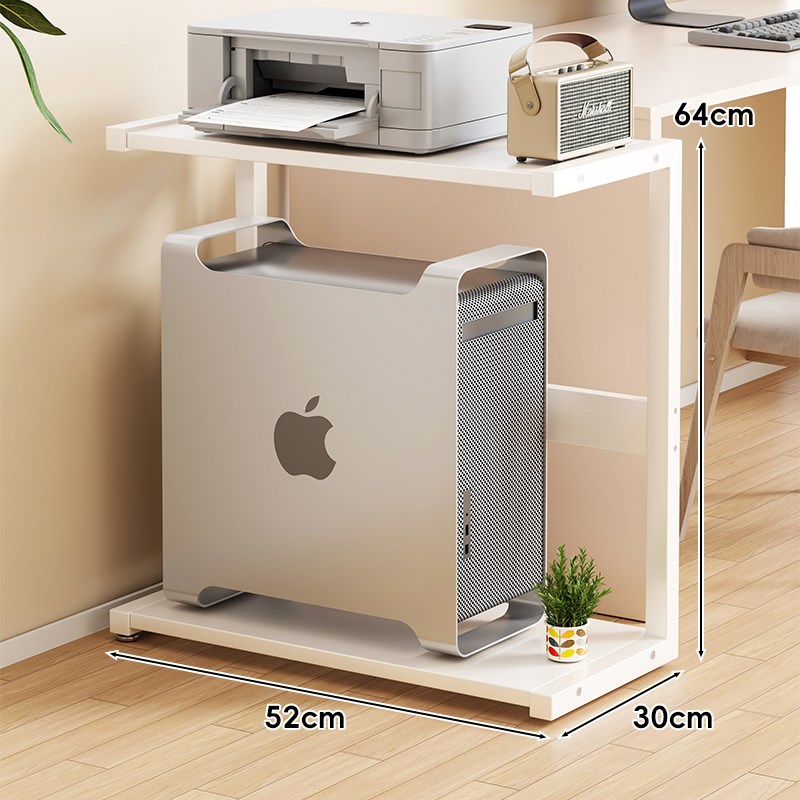 Desktop computer host bracket Home office floor-standing double-layer storage rack sorting chassis pallet base storage