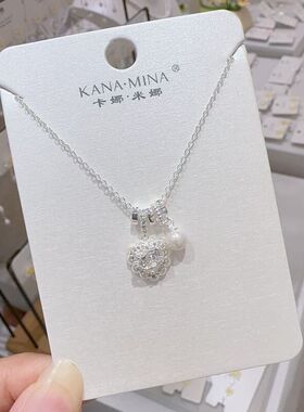 卡娜米娜春夏小清新爱心蕾丝花边吊坠精美项链轻奢高级感气质项饰