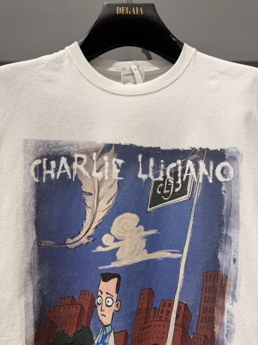 Charlie Luciano 阿甘插画印花短袖T恤宽松圆领休闲百搭潮牌上衣 - 图1