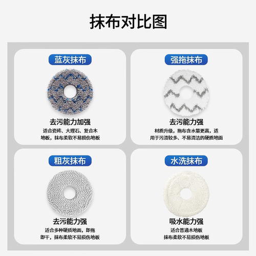 适配科沃斯拖布地宝配件X1/X2/T10/T20/T30/T50pro扫地机器人抹布 - 图0