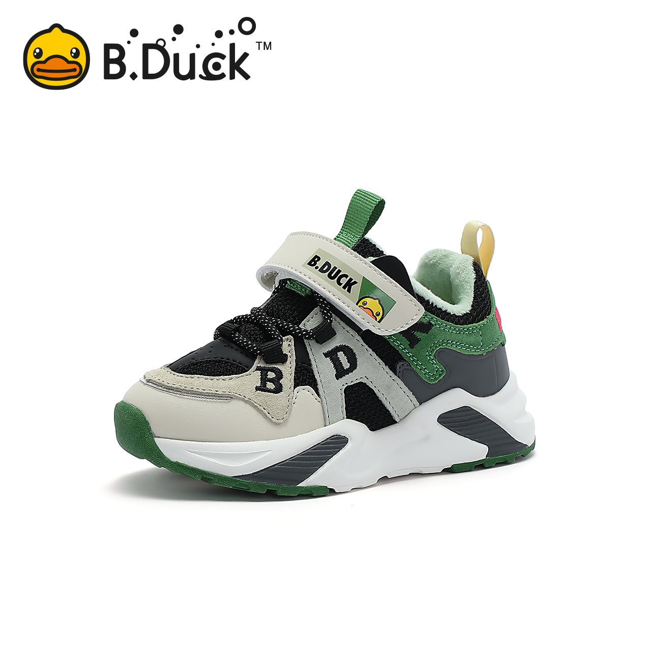 B.Duck小黄鸭童鞋男童运动鞋二棉冬季新款儿童鞋子男孩棉鞋加绒潮