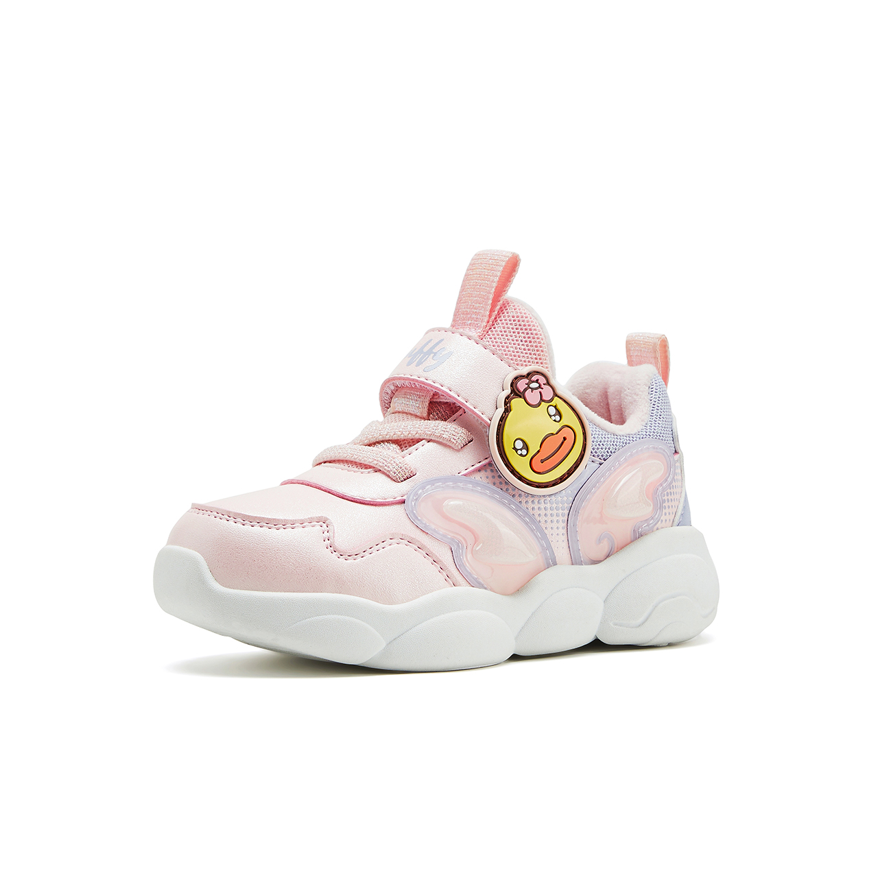 B.Duck小黄鸭童鞋小童棉鞋女童鞋子冬季新款加绒二棉儿童运动鞋潮