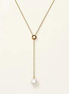 西班牙手工珍珠16mm毛衣链现货