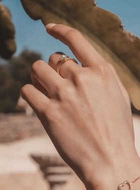 现货发西班牙手工珍珠戒指正圆无暇极光高亮麻花编织戒指5mm