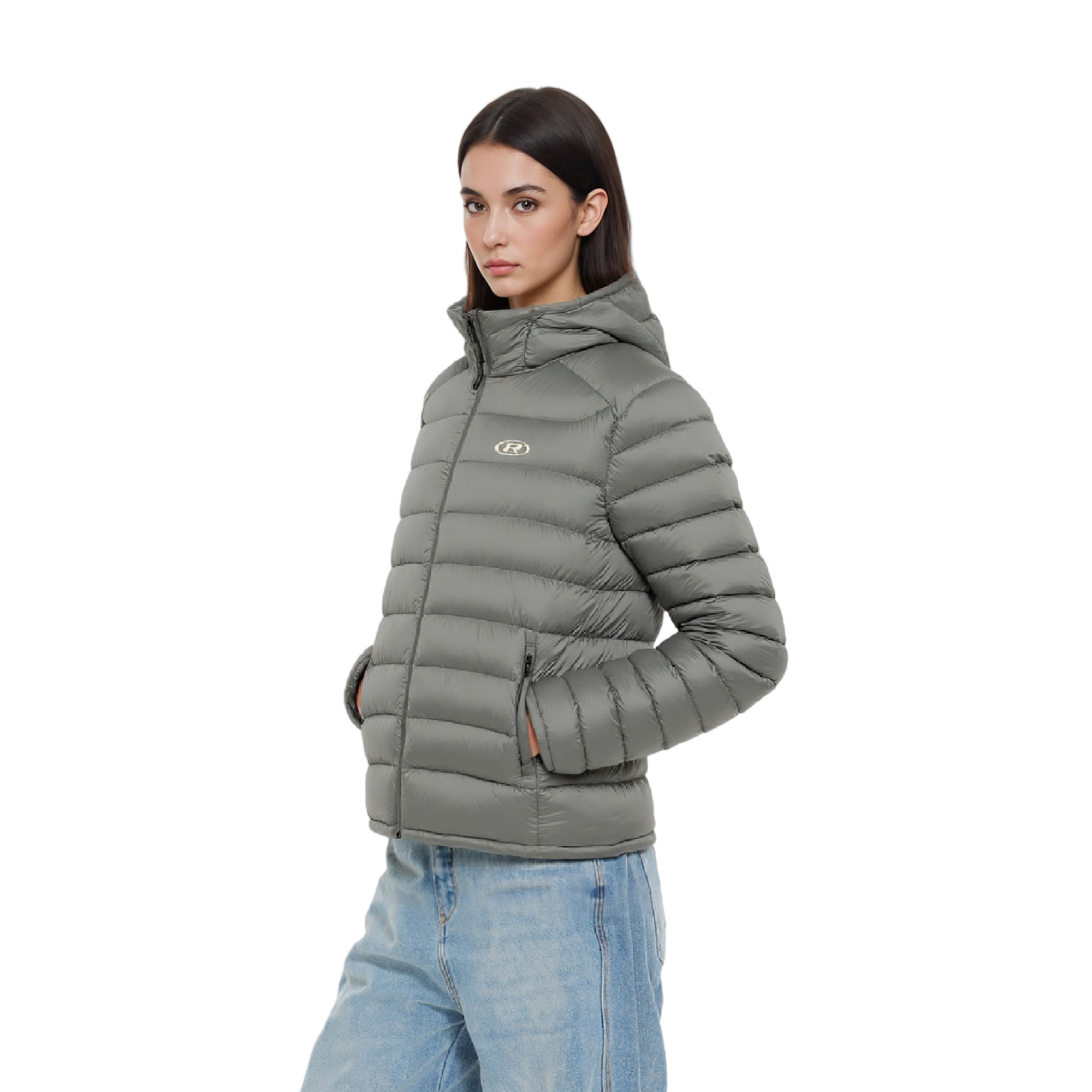 RASP美式风潮流90白鸭绒轻量连帽排骨羽绒服轻薄内胆外套男女上衣