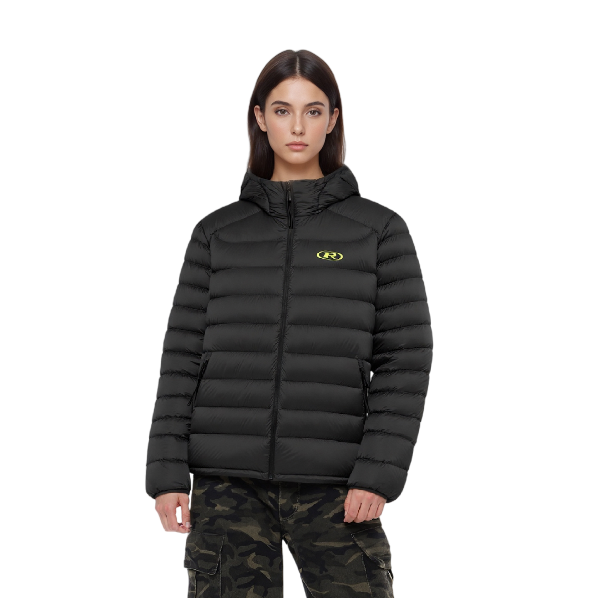 RASP美式风潮流90白鸭绒轻量连帽排骨羽绒服轻薄内胆外套男女上衣