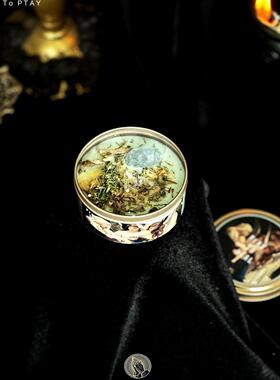 PRAY中世纪金罐系列天然水晶草药精油香氛许愿蜡烛原创室内香薰