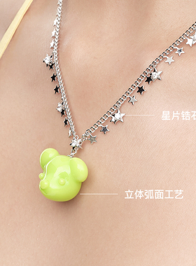YVMIN尤目 葡萄熊头短项链锁骨链设计师女生生日礼物新品