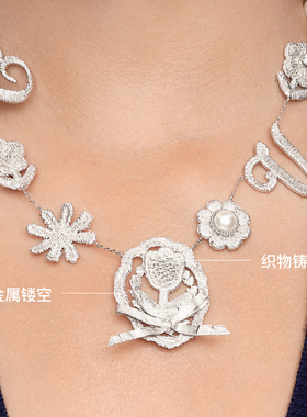 YVMIN尤目x SHUSHUTONG 织物铸造花园珍珠项链新品生日礼物