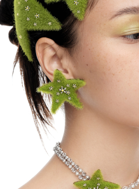 YVMIN尤目 草地星星项链毛绒双层珍珠项链锁骨链生日礼物新品