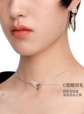 YVMIN尤目翘羽毛项链锁骨链
