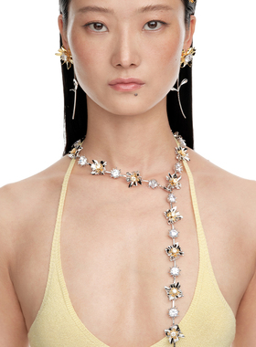YVMIN尤目 花蕊间珠大方花长链锁骨链项链腰链生日礼物