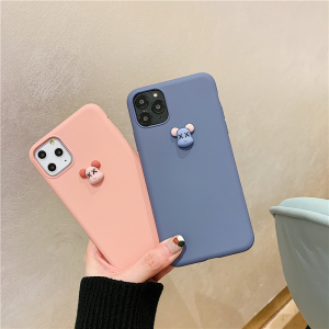 潮牌可爱卡通立体熊苹果手机壳