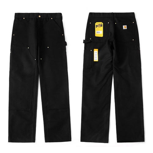 Carhartt卡哈特B01重磅帆布双膝加厚工装裤美式宽松直筒伐木裤潮 - 图3