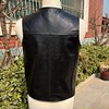 Spring and autumn single style cowhide vest military style