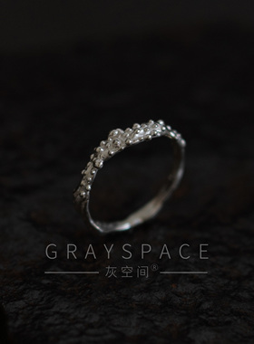 999纯银浪漫花枝尾戒设计师新款