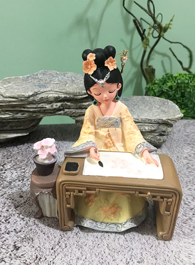 古风琴棋书画女孩摆件房间