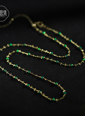 游思集[霜枝项链]18k金国风设计款单戴叠戴超美清新显贵百搭女款