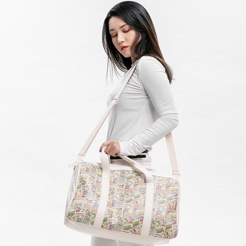 miniso名创优品旗舰店MINISO名创优品漫威系列满版印花旅行短途运动手提包大容量旅行包2