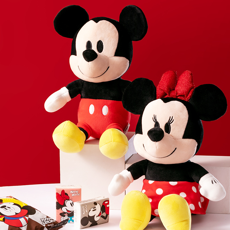 miniso名创优品旗舰店MINISO/名创优品米奇系列经典坐姿公仔 高飞米妮毛绒玩具娃娃公仔0