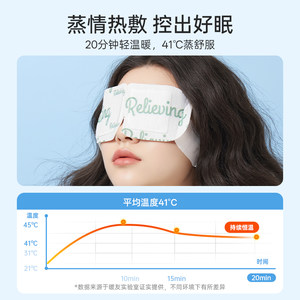 MINISO名创优品晚安蒸汽眼罩缓解眼疲劳护眼遮光眼罩睡眠热敷眼罩