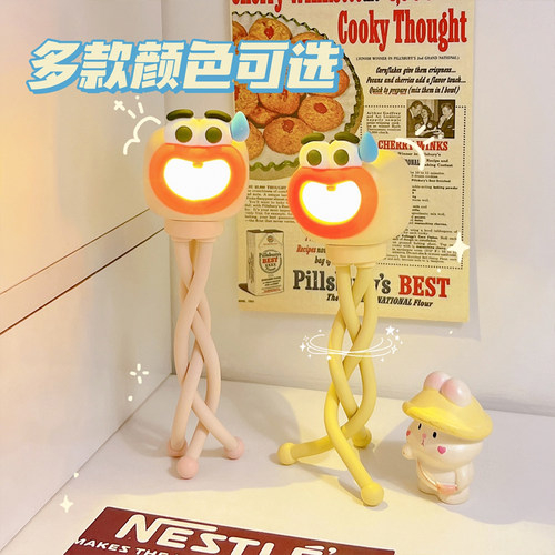 章鱼小夜灯生日礼物女桌面可爱搞怪创意儿童床头灯氛围灯卧室睡眠 - 图3