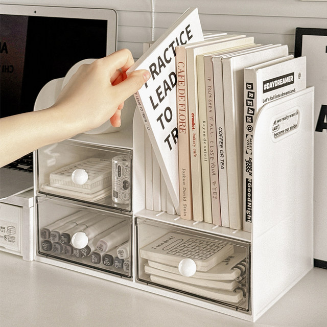 Desktop storage box drawer student pen holder storage rack