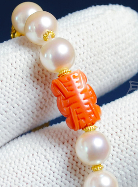 Akoya珍珠足金新中式时尚手链