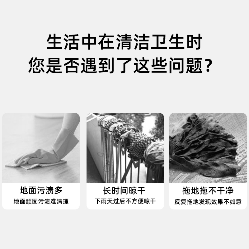 伸缩杆免手洗海绵拖把家用一拖净吸水对折式胶棉拖把地拖拖头墩布-图0