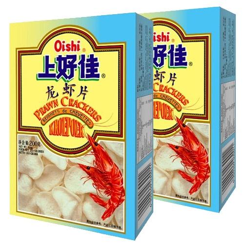 上好佳龙虾片鲜虾味办公室休闲怀旧零食 200g膨化盒装包邮-图0