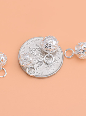 diy手链配饰纯银镂空祥云吊坠