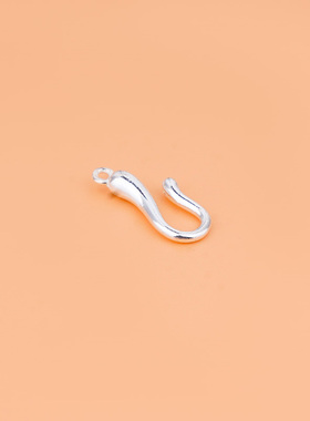 S925纯银    问号扣收尾扣连接扣 手链项链饰品首饰diy配件材料