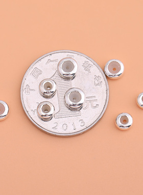 diy纯银手工项链硅胶扁珠