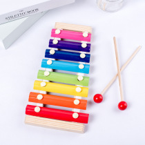 Eight-voice-hand hammering little xylophone boy girl baby woody musical instrument Puzzle Baby Knapping Toy
