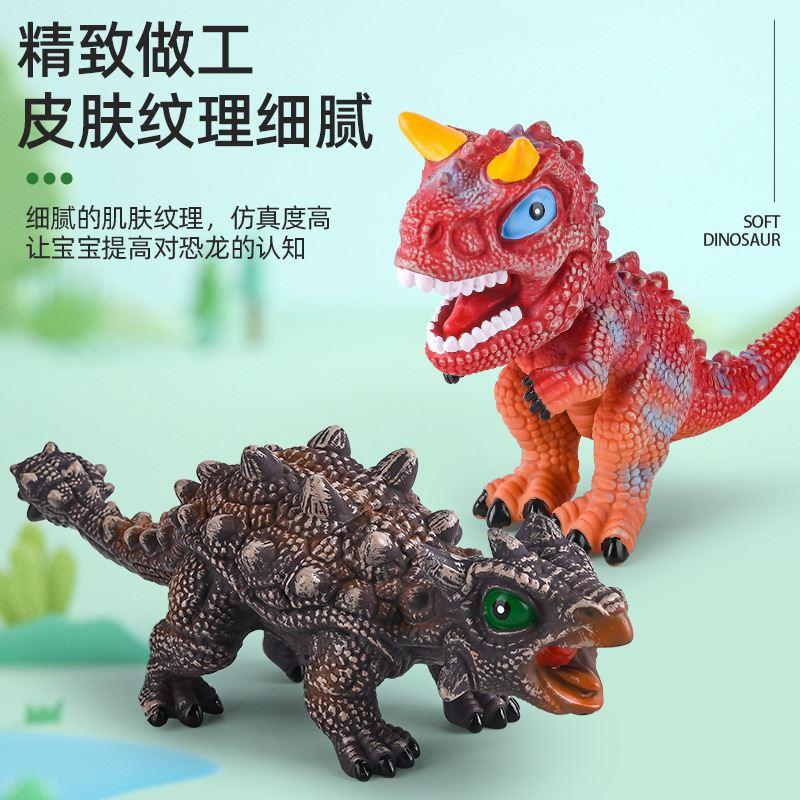恐龙手指玩具侏罗纪咬手指恐龙玩偶霸王龙三角龙男孩儿童动物益智 - 图0