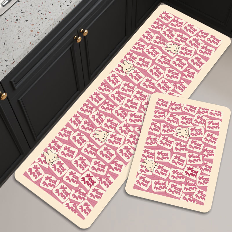 Dopamine kitchen floor mat is anti-slip, oil-proof and wipeable