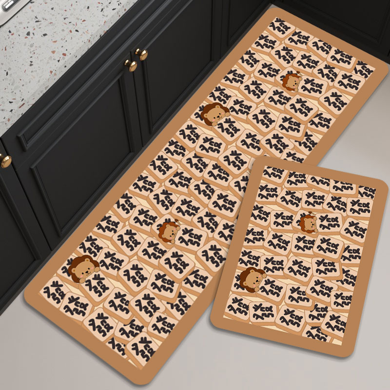 Dopamine kitchen floor mat is anti-slip, oil-proof and wipeable