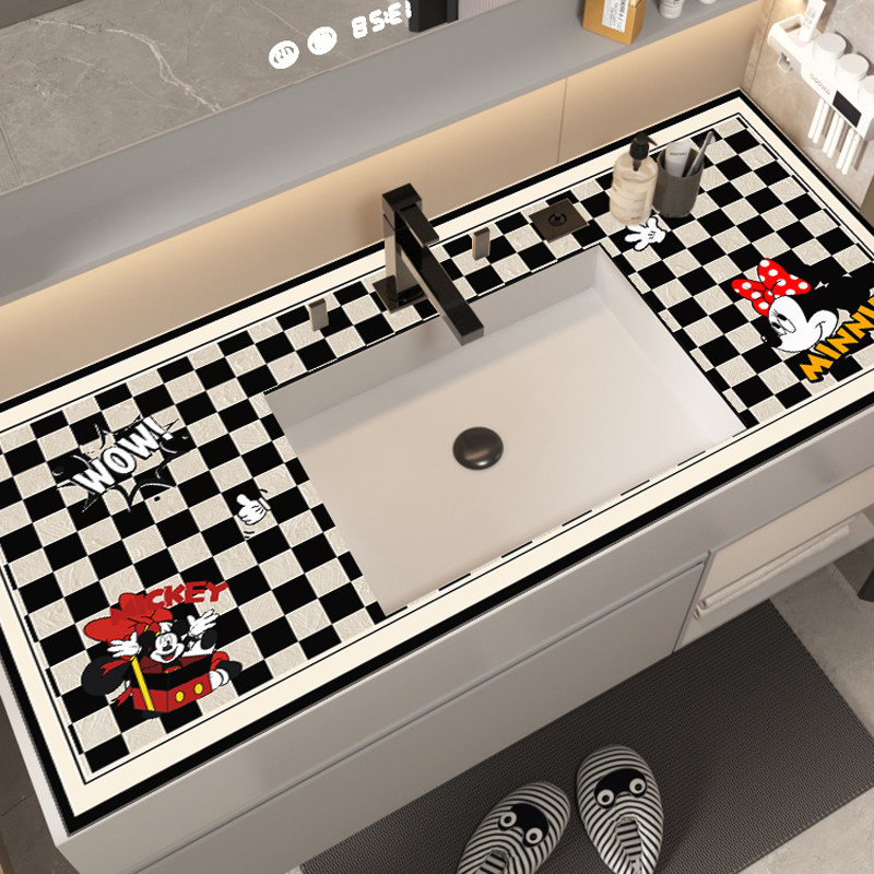 浴室洗手台面沥水垫可裁剪洗漱台水槽卫生间水龙头厨房台面吸水子,淘宝优惠券,粉丝福利购,淘宝优惠卷
