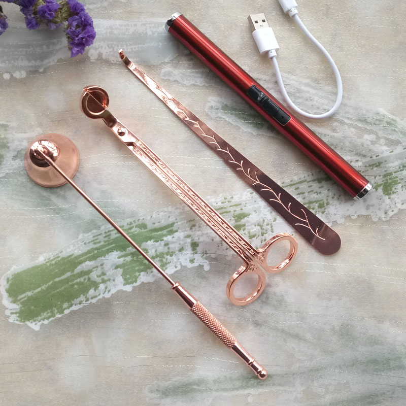 香薰蜡烛托盘工具剪刀烛芯夹烛剪灯芯剪灭烛器灭烛罩灭火钩三件套,淘宝优惠券,粉丝福利购,淘宝优惠卷