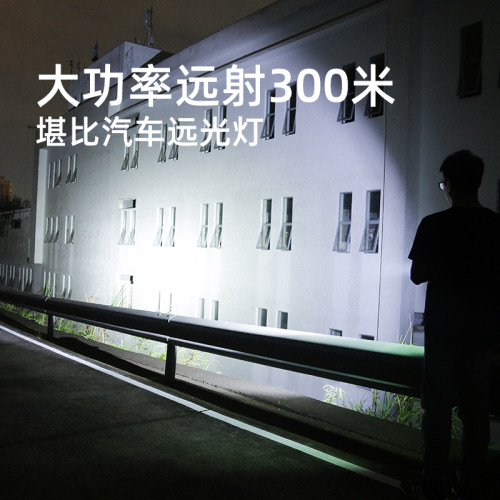 神火官方旗舰店C8强光手电筒充电式超亮远射家用户外小型手电电筒 - 图0