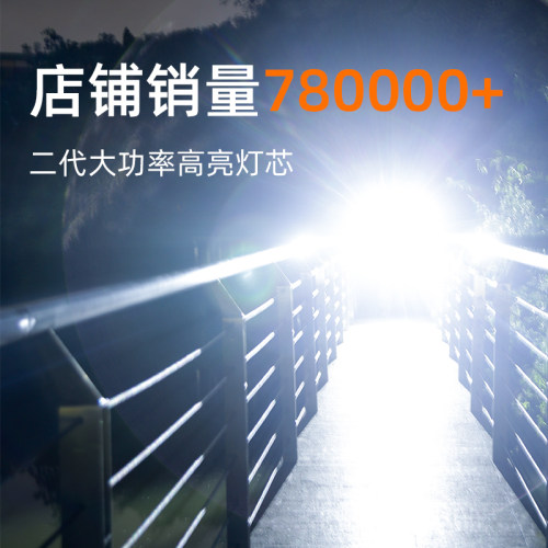 神火官方旗舰店C8强光手电筒充电式超亮远射家用户外小型手电电筒 - 图1