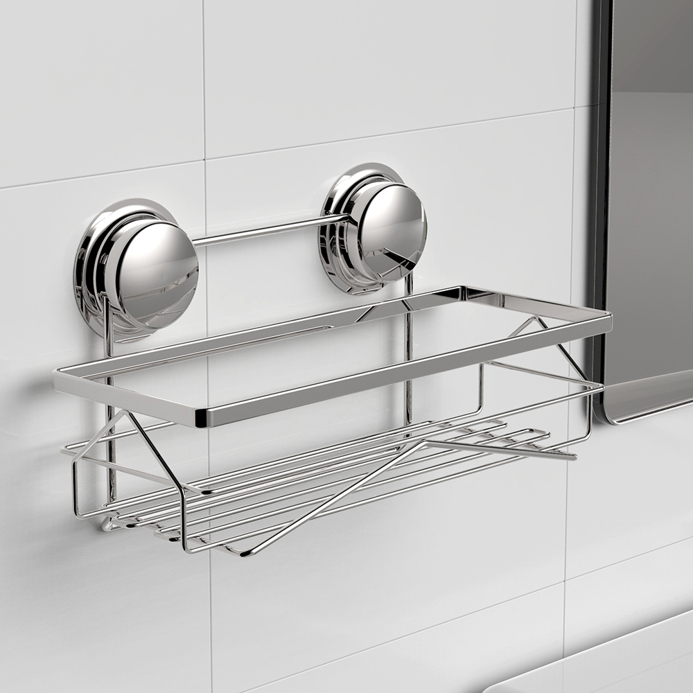 Garbath/嘉宝吸盘浴室置物架卫生间置物架壁挂免打孔洗手间收纳架 - 图3