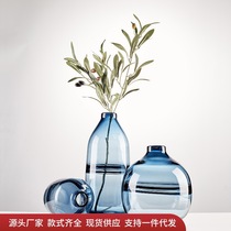 Minimalist Modern Glass Raised Flower Container Restaurant Dining Room Table Decorations Cold Drinking Shop Milk Cafeteria Separator Creativity small