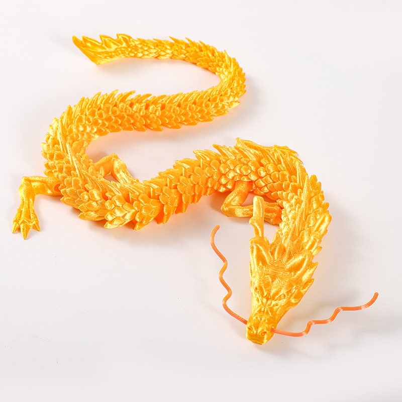 3D打印的玩具关节龙可动中国龙桌面摆件鱼缸造景儿童模型礼物龙蛋 - 图2