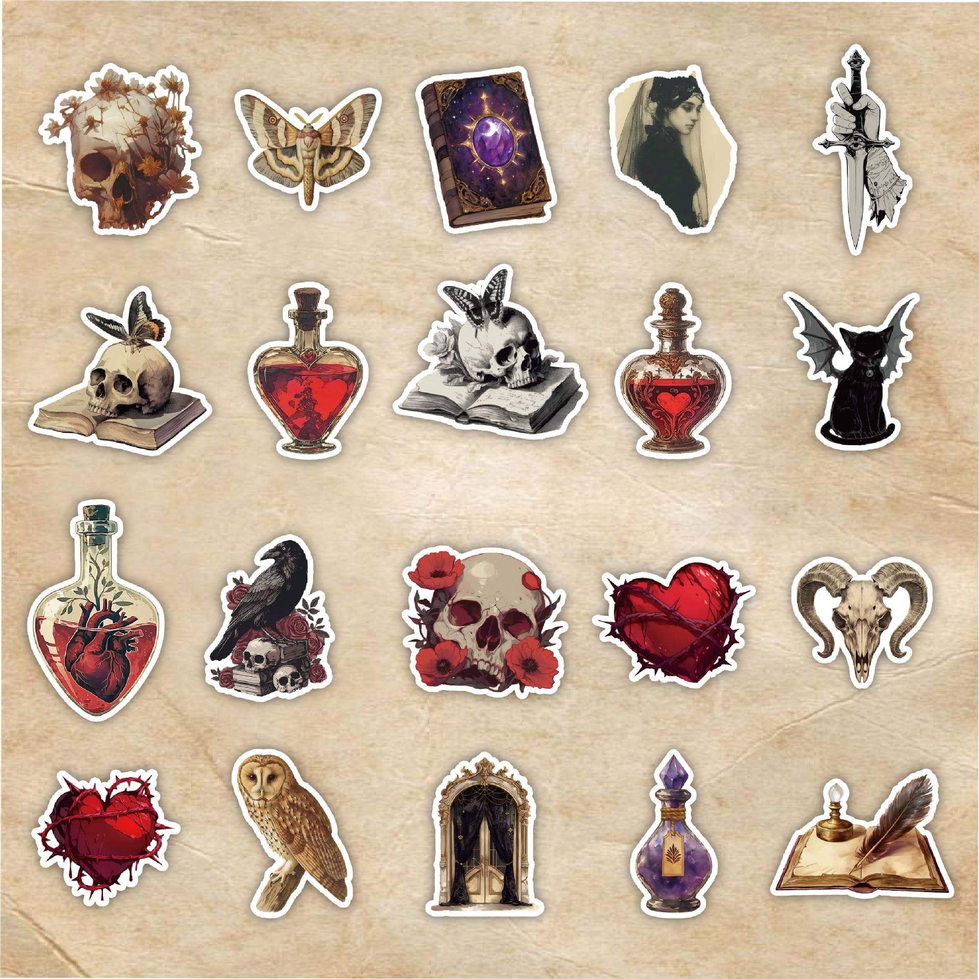 124张神秘园贴纸怀旧欧式复古手帐日记行李箱电脑相册DIY装饰贴画,淘宝优惠券,粉丝福利购,淘宝优惠卷