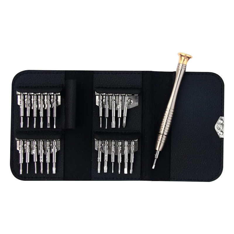 Multifunctional Cross Screwdriver Combination Screwdriver Mobile Phone Computer Glasses Watch Screwdriver Repair Tool Leather Bag