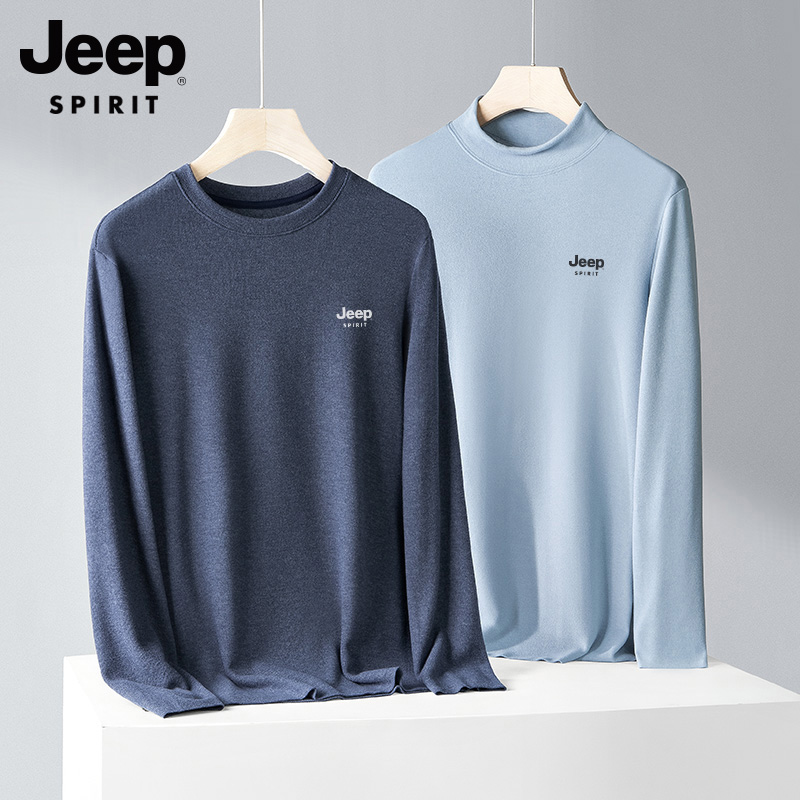 JEEP SPIRIT 秋冬季 双面德绒 男式长袖弹力打底衫 天猫优惠券折后￥49包邮（￥119-70）多色可选