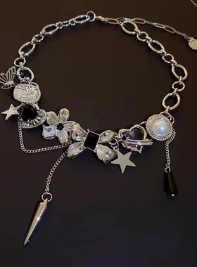 夏季物语y2k辣妹项链重工金属设计项链小众朋克风颈链轻奢项饰